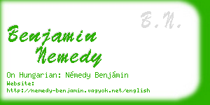 benjamin nemedy business card