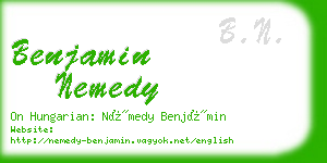 benjamin nemedy business card